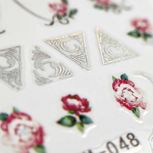 Naklejki do paznokci samoprzylepne kwiaty CM-048