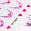 Naklejki samoprzylepne na paznokcie 5D/ French/ Francuska linia uśmiechu 20szt pink SD-2281