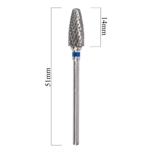 Frez z węglika spiekanego stożek okrągły niebieski średni