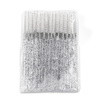 Szczoteczka do rzęs nylonowa biała- patyczek przezroczysty/czarny 50szt