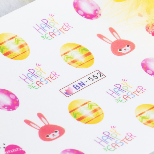Naklejki wodne do paznokci wielkanocne BN-552