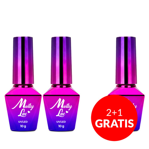 2+1gratis Top nawierzchniowy matujący no wipe bez przemywania MollyLac Matte Me Clear 10g
