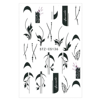 Naklejki do paznokci cienkie samoprzylepne rośliny STZ-CS136