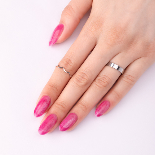 Lakier hybrydowy Molly Nails Neon Flashy Cat Eye HEMA Free 8g Nr 173