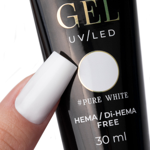 11+1gratis Akrylożel Polygel żel budujący do przedłużania AcrylGel Molly Nails HEMA/Di-HEMA Free Pure White 30 ml