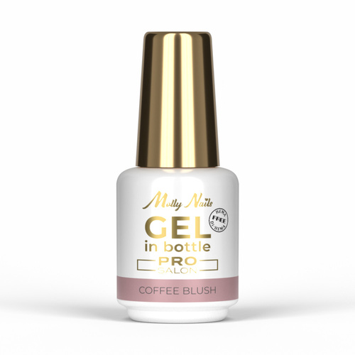 10+1gratis Żel budujący w butelce z pędzelkiem Gel in Bottle Molly Nails Pro Salon Coffee Blush HEMA/Di-HEMA Free 15g