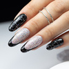 Lakier hybrydowy Molly Nails Crackle Gel black czarny Nr 158 8g