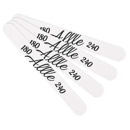 Pilnik do paznokci Bezpieczny Pakiet Allle prosty biały środek 180/240 CU-12 High Quality