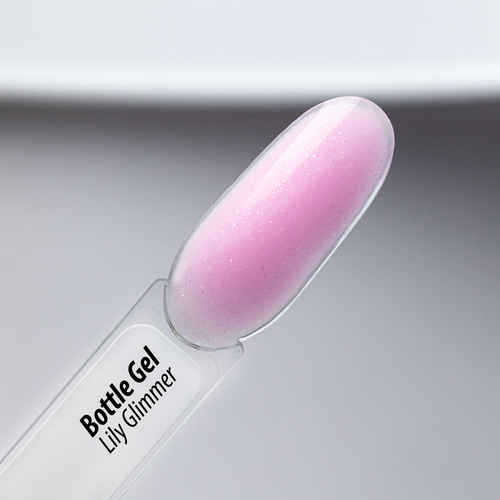 Żel do paznokci w butelce z pędzelkiem Bottle Gel Glitter AlleLac Lily Glimmer 15g