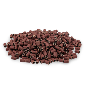 Kapturki do manicure i pedicure mandrele nakładki ścierne cylinder 6mm gradacja 100 brązowe 1000 szt.