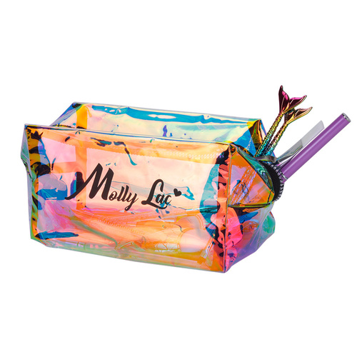 Kosmetyczka piórnik holograficzna przezroczysta MollyLac 1 szt