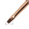 Pędzelek do żelu kwadratowy rose gold No Name Nr 6