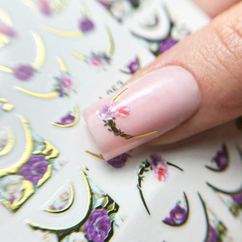 Naklejki do paznokci samoprzylepne kwiaty CM-052