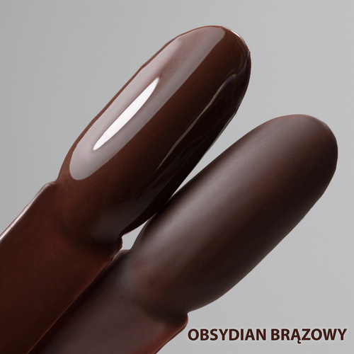 Lakier hybrydowy LED/UV Gel Polish Molly Nails by Ewelina Staszak Talizman T2 Obsydian brązowy HEMA/Di-HEMA Free 7g