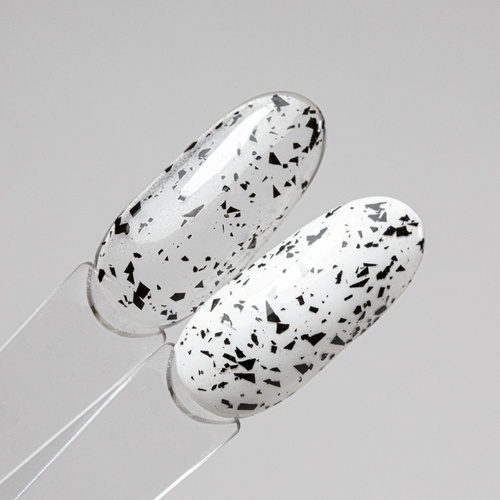 Top z efektem ciętej folii black top no wipe AlleLac x Rosie Beauty 6g