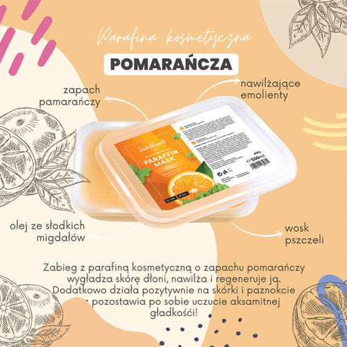 Parafina kosmetyczna Isabellenails o zapachu pomarańczy 500ml