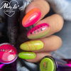 Baza kauczukowa z kolorem 2w1 neonowa do szybkiego manicure i pedicure Fluo Rubber Base 2in1 MollyLac Exotica 10 gram Nr 6