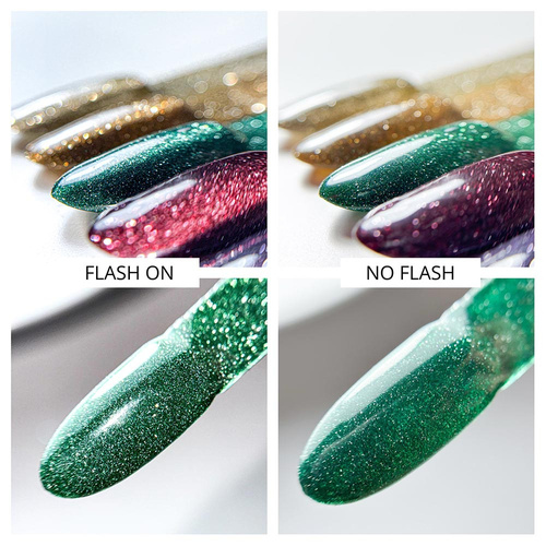 Lakier hybrydowy Molly Nails Flashing Lights 3 Poison Ivy HEMA/Di-HEMA Free 8g Nr 612
