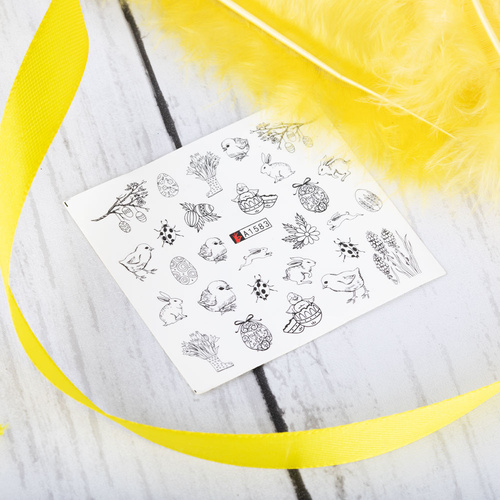 Naklejki wodne do paznokci wielkanocne A-1583