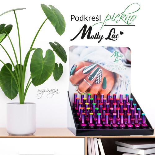 Ekspozytor na 45 lakierów hybrydowych 5 ml MollyLac – pusty edycja Zima