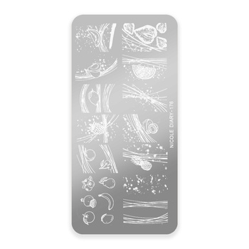 Blaszka do stempli ze wzorkami Nicole Diary Nr 176