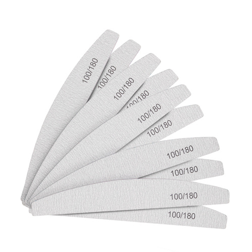 Pilnik do paznokci łódka zebra 100/180 pakiet 10 szt