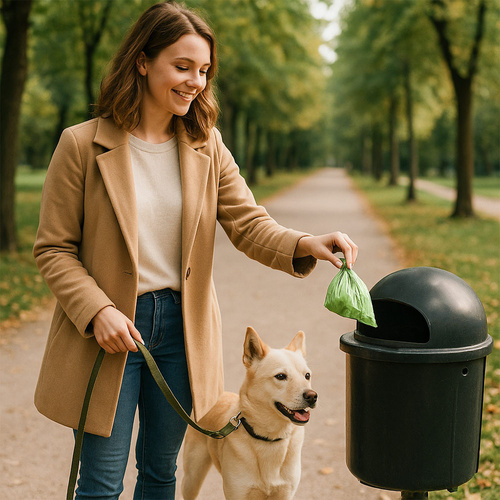 Woreczki na odchody psów zielone 10x15 sztuk