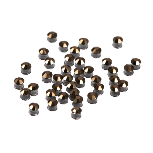 Cyrkonie do paznokci szklane SS3 Jet Hematite ok.50 szt.