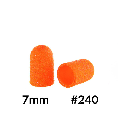 Kapturki do pedicure 7 mm gradacja 240 10 szt ABS Podo AlleMed Pomarańczowy Orange