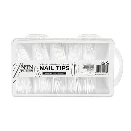 Tipsy do szybkiego przedłużania paznokci Nail Tips NTN Premium szpic 100 szt