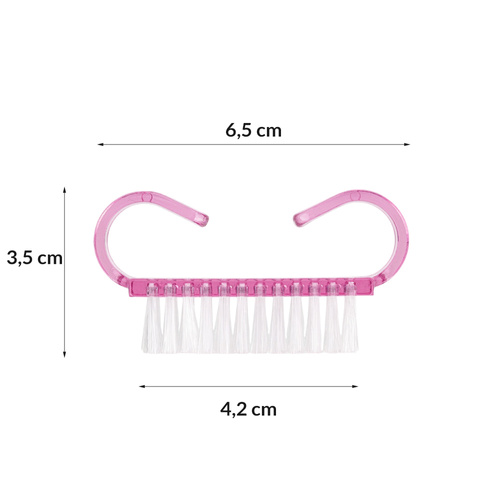 Szczoteczka do manicure i pyłu mała różowa 10szt