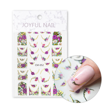 Naklejki do paznokci samoprzylepne kwiaty CM-052