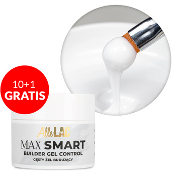 10+1gratis Żel budujący gęsty AlleLac Max Smart Builder Gel Control French White 45g