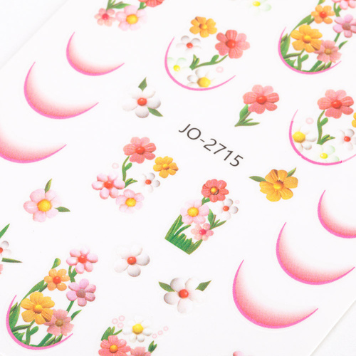 Naklejki do paznokci samoprzylepne kwiaty JO-2715