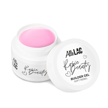 Samopoziomujący mleczno- różowy żel budujący Soft Rebel AlleLac x Rosie Beauty 45g