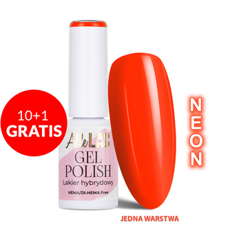 10+1gratis Lakier hybrydowy LED/UV Gel Polish Oranges OR3 Neon AlleLac HEMA/Di-HEMA Free 6g