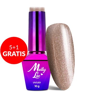 5+1gratis Lakier hybrydowy MollyLac Wedding dream & champagne Moscato Fizz 10 g Nr 385