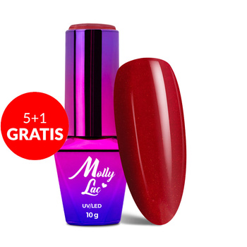 5+1gratis Lakier hybrydowy MollyLac Glowing Time Monarchy 10g Nr 234