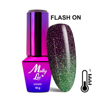 Lakier hybrydowy MollyLac Thermo Flashing Lights Photographic 10 g Nr 693
