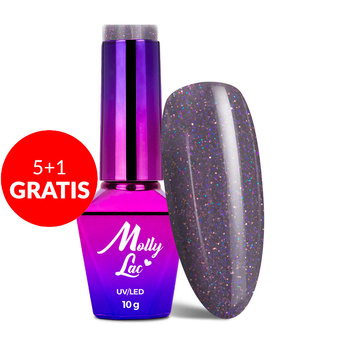 5+1gratis Lakier hybrydowy MollyLac Obsession Miss Lilly 10g Nr 217