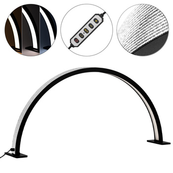 Lampa kosmetyczna LED łuk 35W biurkowa bezcieniowa czarna z cyrkoniami rozmiar L HQ-75X