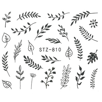 Naklejki wodne do paznokci rośliny STZ-810