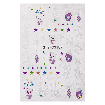 Naklejki do paznokci cienkie samoprzylepne świąteczne STZ-CS187