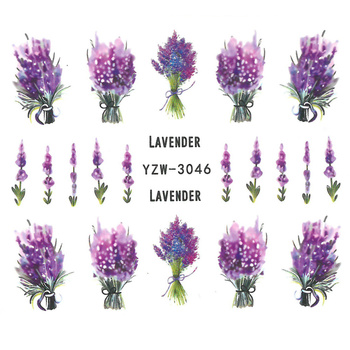 Naklejki wodne do paznokci kwiaty YZW-3046