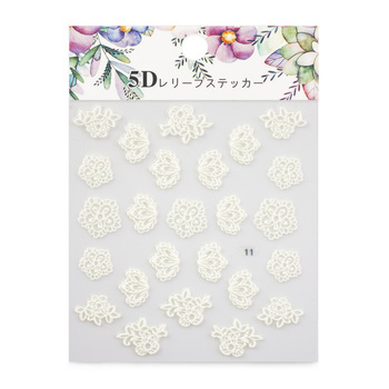 Naklejki do paznokci 5D samoprzylepne kwiaty Nr 11