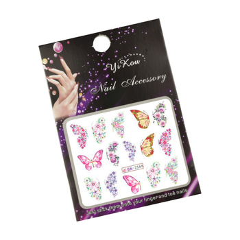 Naklejki wodne do paznokci motyle BN-2566