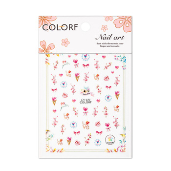 Naklejki do paznokci samoprzylepne walentynkowe CA-232