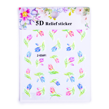 Naklejki biżuteryjne 5D samoprzylepne wypukłe akrylowe kwiaty Z-D3691