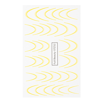Gradientowe naklejki wodne na paznokcie/ French/ Ombre/Francuska linia uśmiechu 34szt żółte STZ52