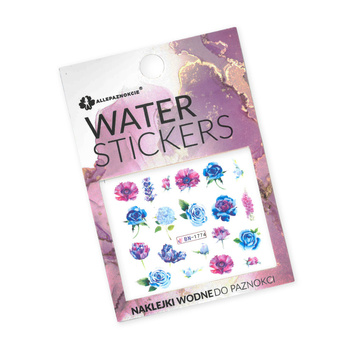Naklejki wodne do paznokci kwiaty BN-1774